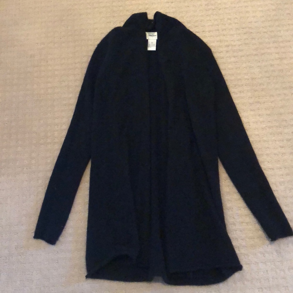 Neiman Marcus Black Cashmere Shawl Cardigan